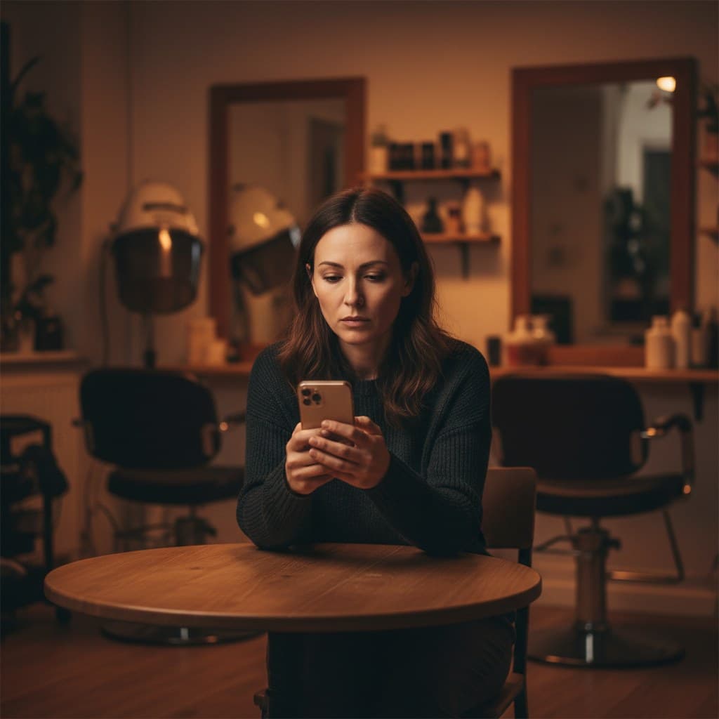 Owner reviewing ad performance late at night